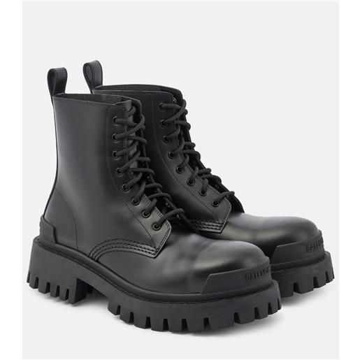 Balenciaga anfibi strike in pelle