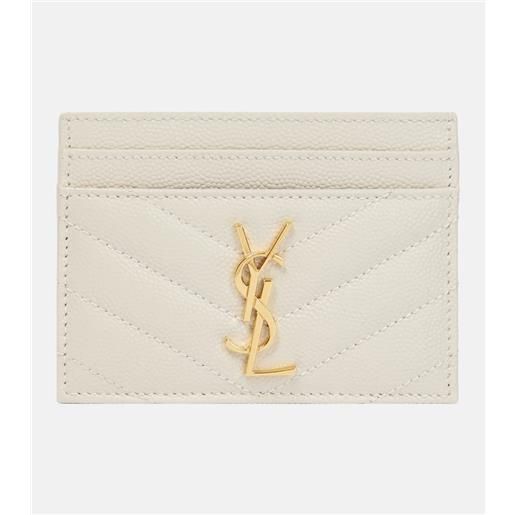 Saint Laurent portacarte monogram in pelle