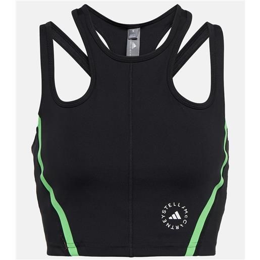 Adidas by Stella McCartney top cropped in jersey con cut-out