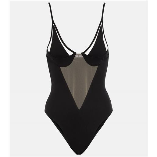 David Koma body con pannelli in mesh