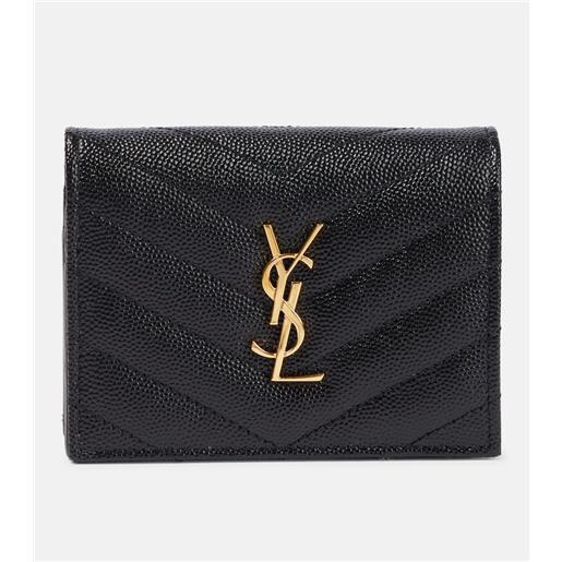 Saint Laurent portacarte cassandre in pelle
