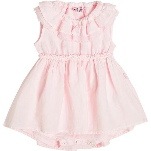Il Gufo baby - abito in lino con ruches