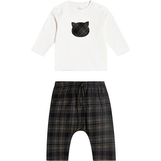 Il Gufo baby - set di top e pantaloni a quadri