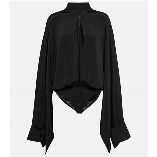 Tom Ford body in crãªpe di seta con cut-out