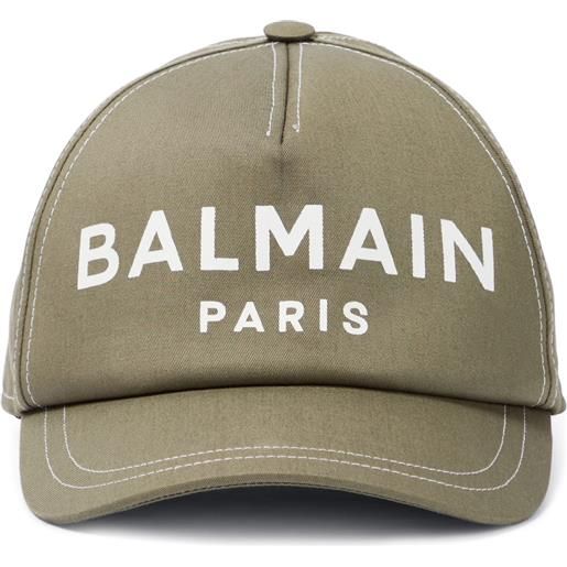 Balmain Kids cappello da baseball in cotone con logo