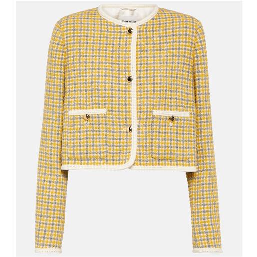 Miu Miu giacca monopetto in misto lana