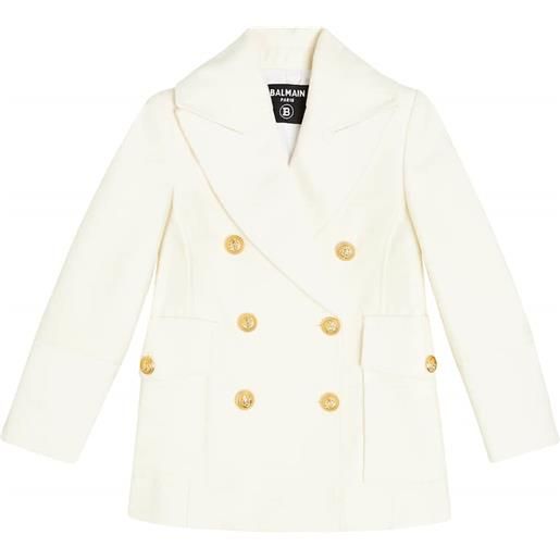 Balmain Kids cappotto in cotone e lana