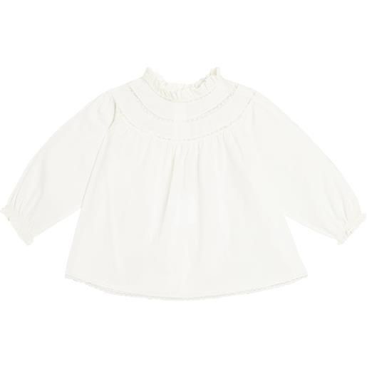 Bonpoint baby - blusa jelexi in cotone con pizzo