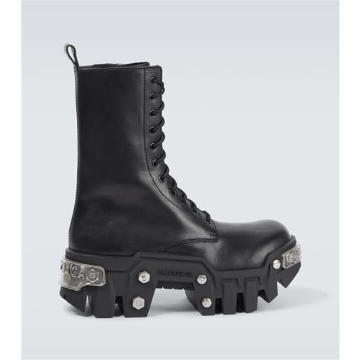 Balenciaga anfibi bulldozer in pelle