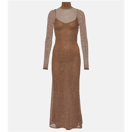Tom Ford abito lungo in maglia con lurexâ®
