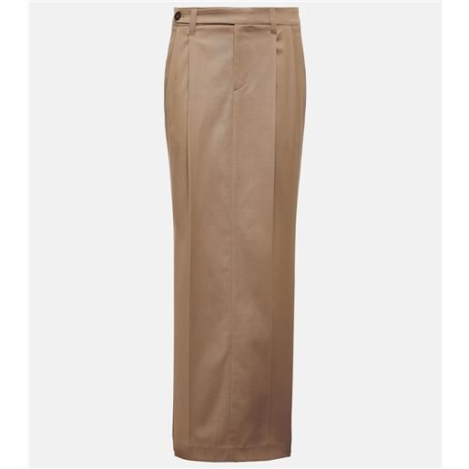 Brunello Cucinelli gonna lunga in misto cotone a vita bassa