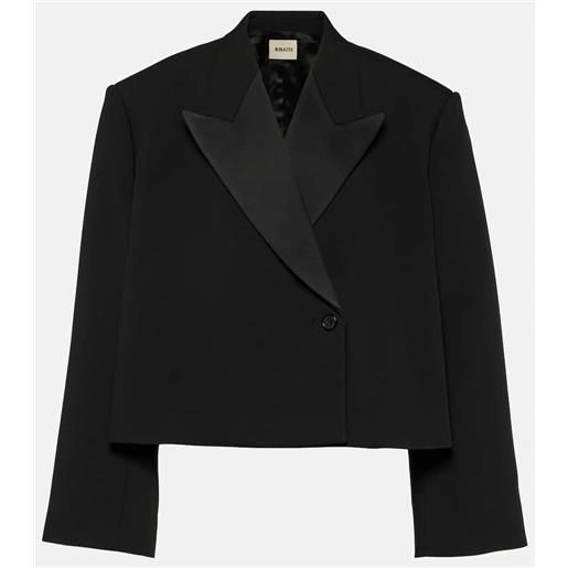 Khaite blazer cropped raymond in raso