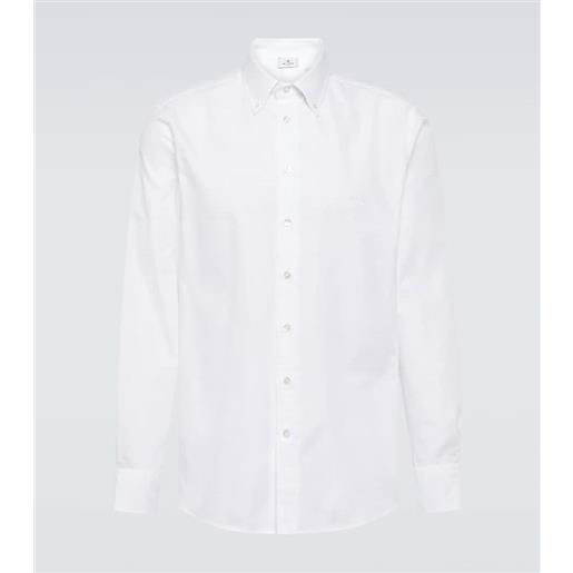 Etro camicia oxford in popeline di cotone