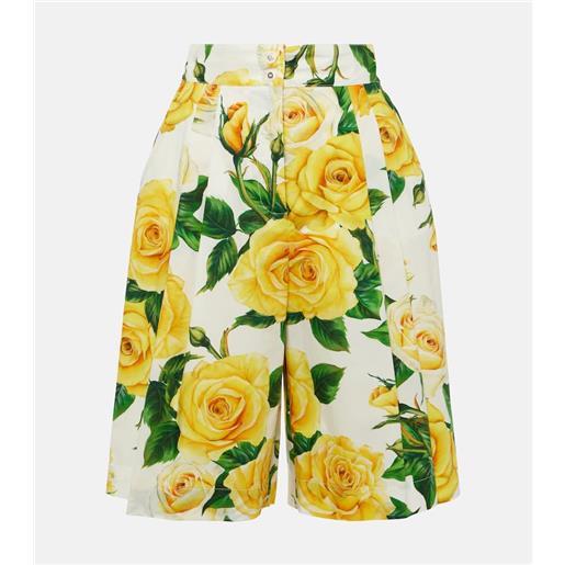 Dolce&Gabbana bermuda in cotone con stampa floreale