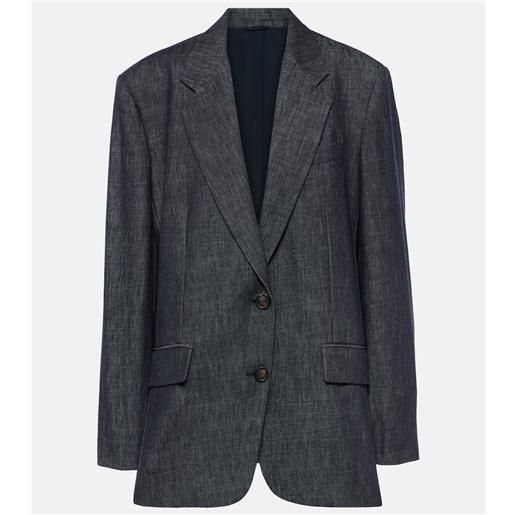 Brunello Cucinelli blazer monopetto di jeans