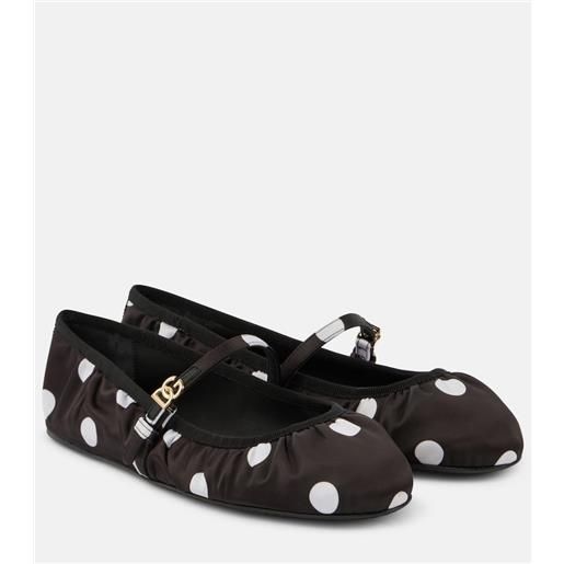 Dolce&Gabbana ballerine odette in raso a pois