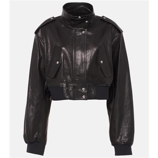 Khaite bomber cropped kember in pelle