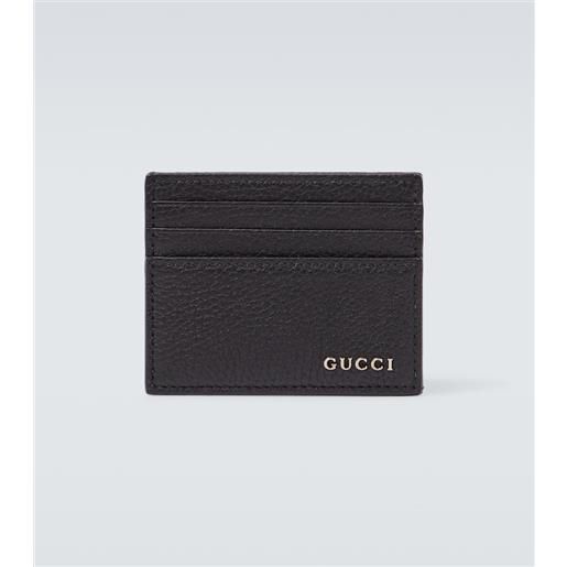 Gucci portacarte in pelle con logo