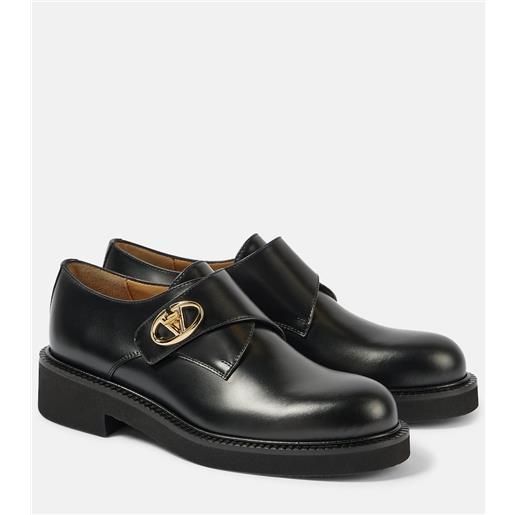 Valentino Garavani mocassini doppia fibbia vlogo in pelle
