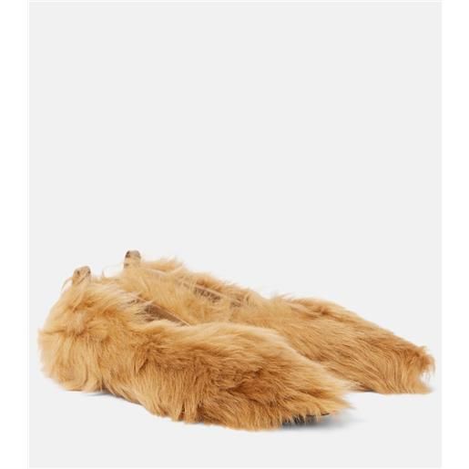 The Attico ballerine eva in shearling