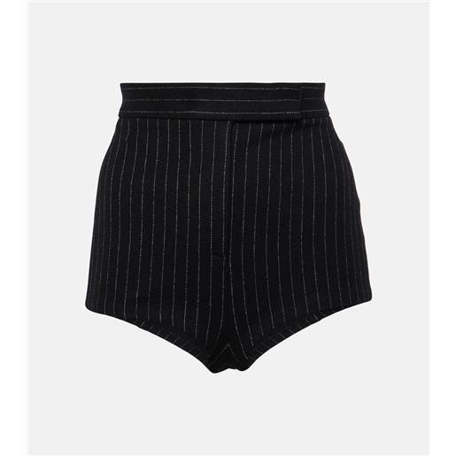 Alex Perry shorts gessati a vita alta