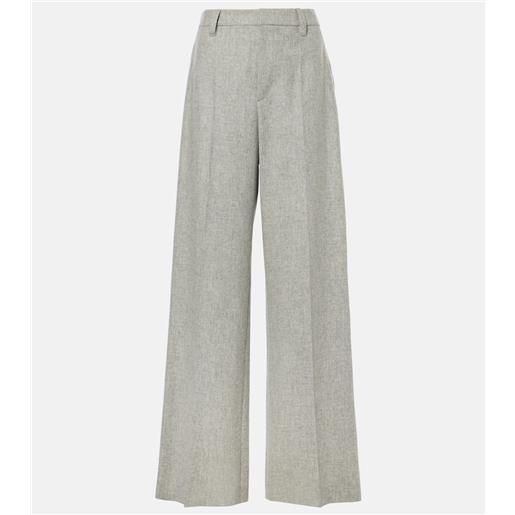 Brunello Cucinelli pantaloni a gamba larga in flanella