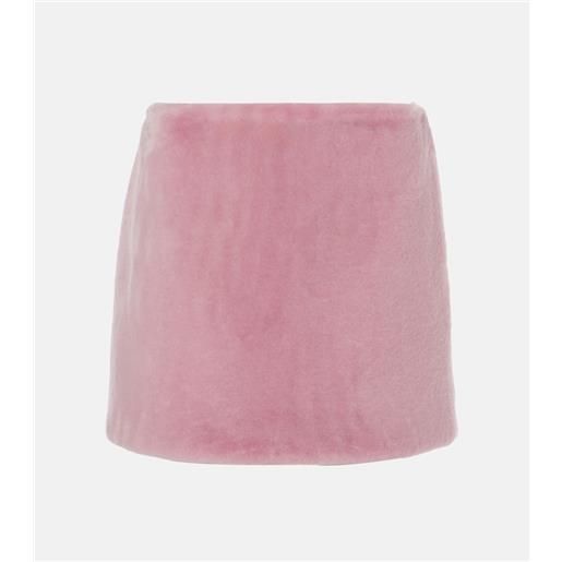 Prada minigonna in shearling