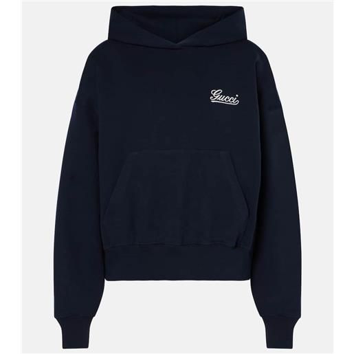 Gucci felpa in jersey di cotone con cappuccio