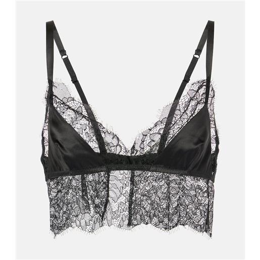 Dolce&Gabbana bralette in raso con pizzo