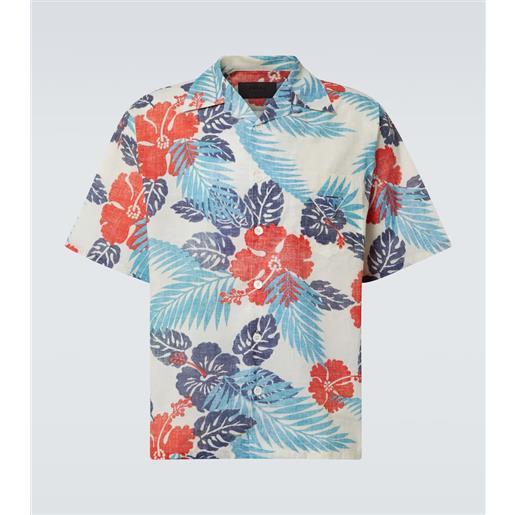 Prada camicia bowling in cotone con stampa