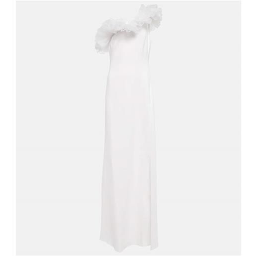 Giambattista Valli abito lungo asimmetrico con tulle