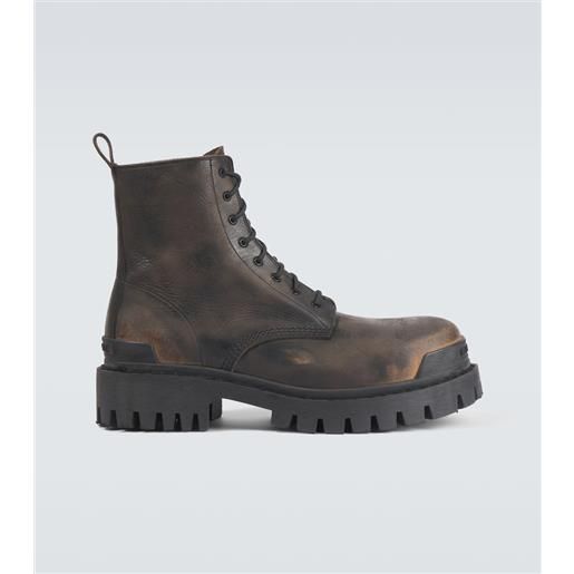 Balenciaga stivaletti strike in pelle
