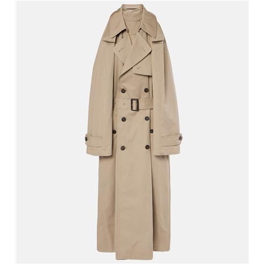 Balenciaga abito midi suspended trench in twill