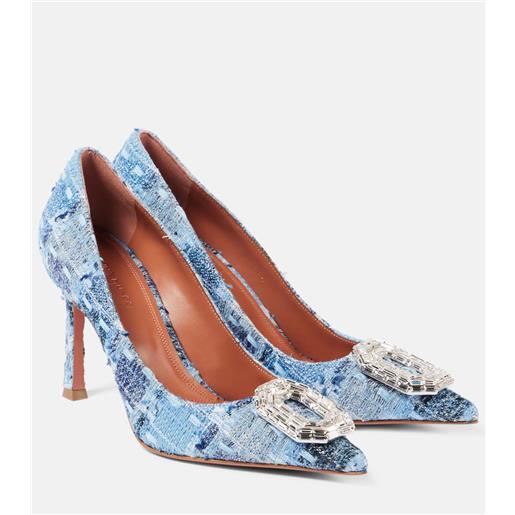 Amina Muaddi pumps camelia 90 in tweed