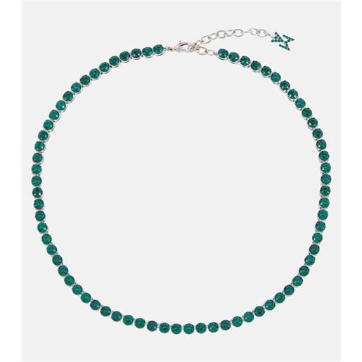 Amina Muaddi collana tennis con cristalli