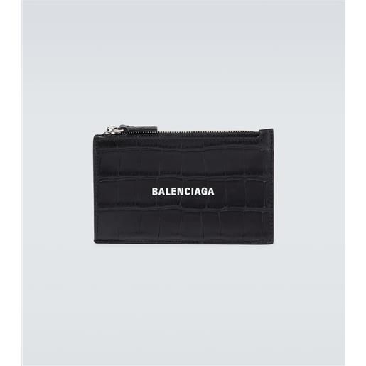 Balenciaga portafoglio cash in pelle stampata