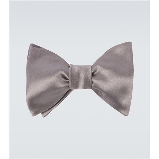 Brunello Cucinelli papillon in raso di cotone e seta