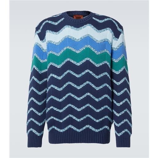 Missoni pullover in misto cotone a zig-zag