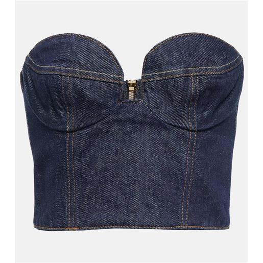 Magda Butrym bustier di jeans