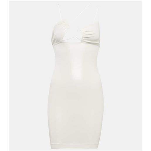 Nensi Dojaka miniabito aderente con cut-out