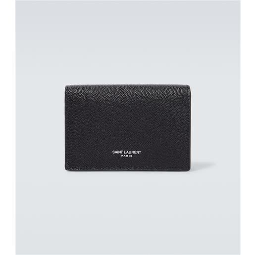 Saint Laurent portacarte in pelle con logo