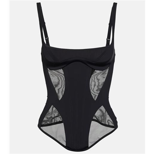 Mugler top bonded illusion