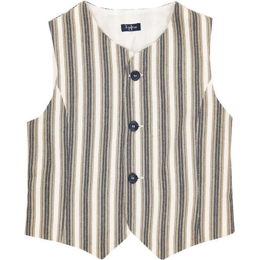 Il Gufo gilet in misto cotone a righe
