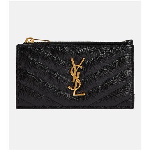 Saint Laurent portafoglio monogram in pelle matelassã©