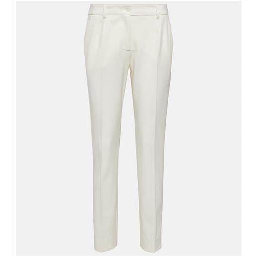 Dolce&Gabbana pantaloni in misto lana a vita bassa