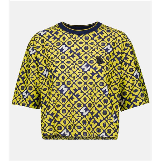 Moncler Grenoble t-shirt cropped con stampa