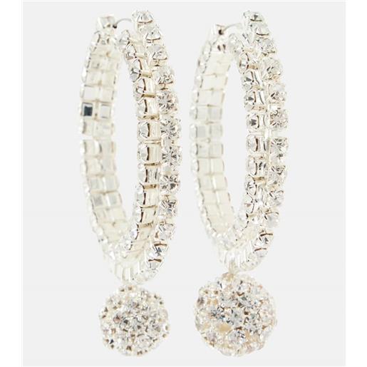 Magda Butrym orecchini a cerchio con cristalli