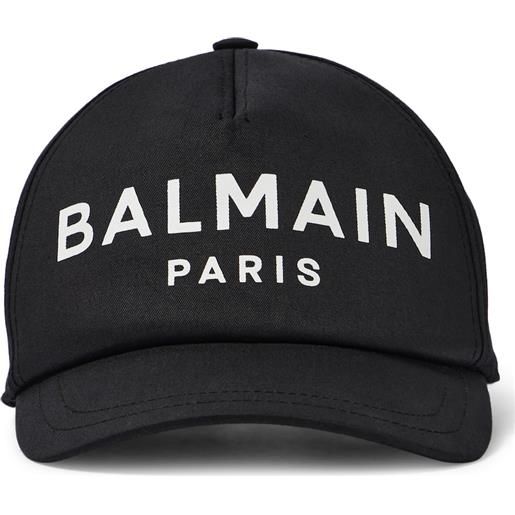 Balmain Kids cappello da baseball in cotone con logo