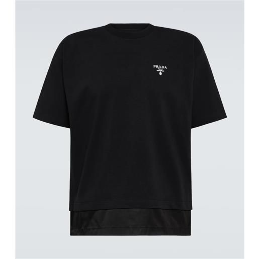Prada t-shirt in cotone con logo