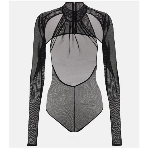 David Koma body in mesh con cut-out